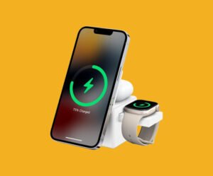Cube 3-en-1 Anker avec Qi2 – Recharge sans fil rapide et compacte pour iPhone, Apple Watch et AirPods